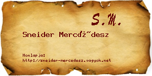 Sneider Mercédesz névjegykártya